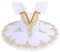 Ballettkleid Mädchen Tanzkostüm Gymnastik Trikot Tanz Modern Dance Kleid Künstlerischer Turnanzug Lateinisches Balletttrikot Trikot mit kurzen Ärmeln Ballkleid Jazz Dancer Tutu Rock Weiß 9-10 Jahre