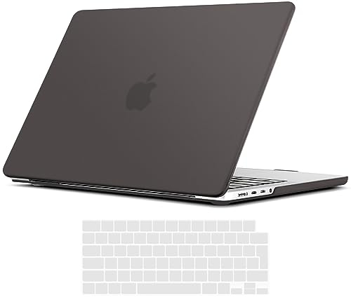 TECOOL Funda para MacBook Pro 14 Pulgadas M4 M3 M2 M1 Pro/MAX 2021-2025 (A3401 A3185 A3112 A2992 A2918 A2779 A2442), Carcasa de Plástico Ultrafina y Cubierta del Teclado UE, Gris Espacial