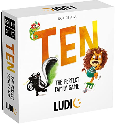 Ludic Ten Game - Das perfekte Familienspiel! | Kartenspiel | Für 4–12 Spieler | ab 6 Jahren