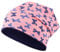 Mädchen Mütze Beanie Übergangsmütze Erdbeeren Blumen Frühling Herbst, Größe: 54/56, Farbe: Rosa-Dunkelblau