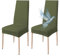 Poligino Fundas Sillas de Comedor Pack 2 Impermeable, Fundas para Sillas Elástica, Suave y Confortable, Verde