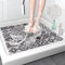 Lurowo Tapis de Douche Antidérapant, Tapis de Salle de Bain en Luffa avec Drainage, PVC texturé Tapis de Sol de Douche Séchage Rapide… (D, 60 * 60cm)