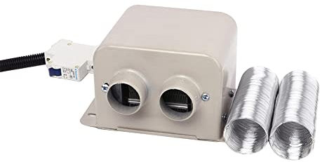 LICHENGTAI Auto Heizlüfter, 24V 800W Windschutzscheibe Kühlventilator Auto Heizung und Kühlventilator Tragbar Windschutzscheiben Defroster Demister Scheibenenteiser mit Netzkabel Zigarettenanzünder