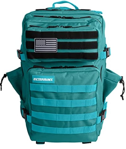 ELITRAINX Mochila 45L Táctica Militar USA Impermeable Deporte, Cabina Avión, CrossTraining, Aire Libre Deportes Gimnasio Portatil by ELITEX TRAINING (Turquesa)