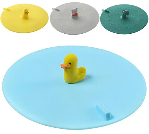 MAOYONG Silikon Ablaufstopfen für Dusche und Wanne - Flache Saugnapfabdeckung, Deo-Bodenablauf, Anti-Kakerlaken Schutz, Ideal für Küche, Badezimmer und Wäsche Blau