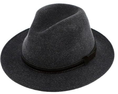 fiebig Wollfilzhut Traveller Melange mit Ohrenklappen anthrazit Größe 59