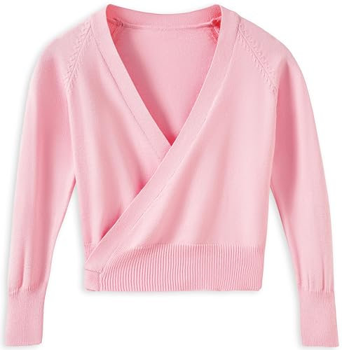 Tegmk Suéter de ballet para niñas y mujeres, para calentar leotardos, vestido, Rosa (Adult Pink), Small