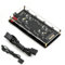 HATMINI ARGB And PWM Hub，8 Way 5V 3 Pin ARGB HUB and 8 Way 4 PIN Cooling Fan PWM Hub With Acrylic Shell And 3M Adhesive,Used to Expand the Motherboard Fan And ARGB Interface