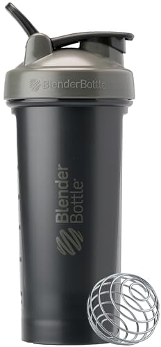 BlenderBottle Classic V2 Shaker Bottle perfetto per frullati proteici e pre allenamento, 793,8 g, grigio/nero, ombra nera