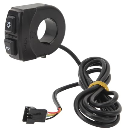 VGEBY Elektrischer Fahrrad-Lichtschalter, DK21 1S Elektrischer Fahrradhupen-Lichtschalter IPX4 wasserdichte E-Bike-Lampe und Hupenschalter