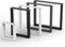 2 x Pieds de Table en Métal Type - U | Pied de Table en Profilés 80x40mm | Pieds de Table, Banc de Bureau, Meubles, Industriel, Cadre de Table Loft (615 x 720 mm, White)