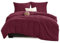 WAVVE Bettwäsche 240x260 3 teilig Weinrot Rot - Bettbezug 260 x 240 Set mit Kissenbezüge 65x65 cm, Bettwäsche-Sets 260x240 aus Mikrofaser mit Reißverschluss Weich und Bügelfrei