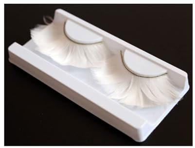 Faux cils 3 paires de faux cils blancs denses, Costume de spectacle, Cosplay, plumes d'halloween, Anime dramatique Confortable