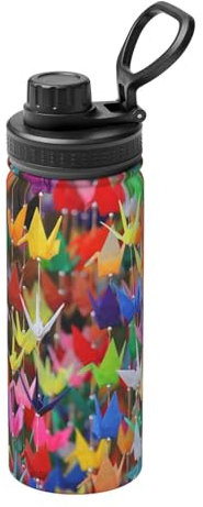 Origami Paper Cranes Print Sport Isolante Bollitore - Alta Qualità 304+201 Acciaio Inox