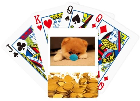 no/no Lazy Head Lovely Pet Dog Expression Gold Spielkarte Klassisches Spiel