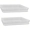 Sicignano | Set 2 Vaschetta Cassetta Service per Impasti 60x40x7h cm con Fondo e Pareti Chiuse, Capacità 13 litri, Impilabile, Bianco, Polietilene Alimentare Lavabile in Lavastoviglie