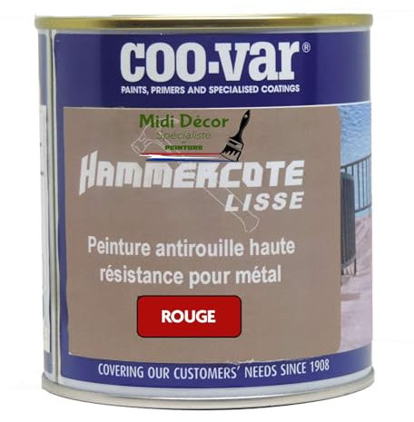 Midi Decor Peinture métal lisse antirouille - extérieure et intérieure - Rouge 500ml