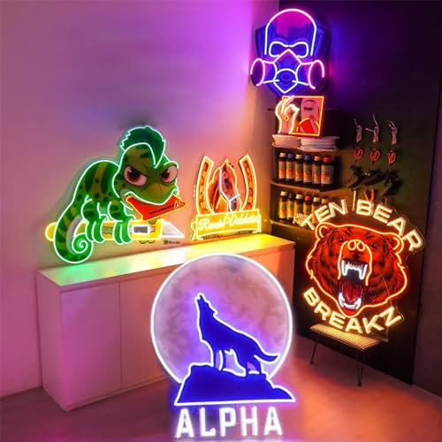 Logo Custom Neon Signs UV Printed Neon Design Personalized dimmerable Customized LED Neon Light Up Sign for Business Logo Wall Decor Shop Bar Nails Beauty Company Logo Wedding Birthday Party Gifts