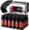 Fantastory Acrylfarben Set, Acrylic Paint SetWasserfest und Lichtecht, ideal für Leinwand, Papier und Stoffe mit und 12 Pinsels 12 Pinsels for art-60ml (24 Schwarz x 60ml)
