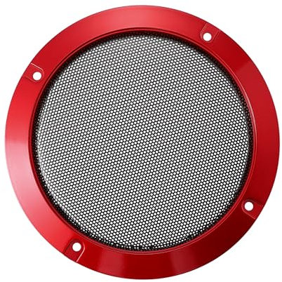 A ABSOPRO 6.02 Auto Metallo Audio Altoparlante Griglia Copertura Maglia Woofer Griglia Rosso Sostituzione dell'articolo