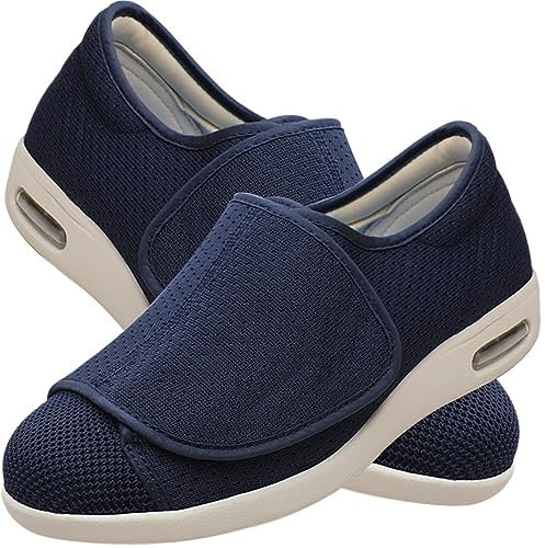 Chaussures pieds sensibles Orthopédiques Homme Chaussures Orthopédiques Femme chaussures pieds larges chaussures diabétiques pour hommes chaussures confortables pieds larges homme(Blue,39 EU)