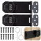 Sxutop 2 Pièces Serrure à Combinaison Verrou de Porte à Code 4 Pouces Loquet de Verrouillage à Combinaison Verrou à Combinaison avec Vis Serrure a Code à 3 Chiffres pour Porte Armoire Boîte (Noir)