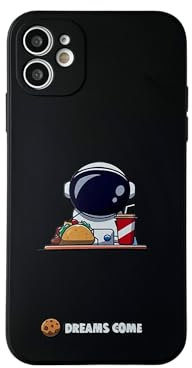 Yonds Queen for iPhone 12 mini Cute Case, Cool Cartoon Astronaut Space Planet Rocket Design Stylish Bumper Cover Protective Anti-Slip Shockproof Fashion Case(iPhone 12 mini, Hamburger)