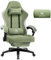 GTPLAYER Gaming Stuhl Stoff, Gaming Sessel mit Taschenfederkissen, ergonomischer Drehstuhl, Gamer Stuhl mit Fußstütze150 kg Belastbarkeit, grün