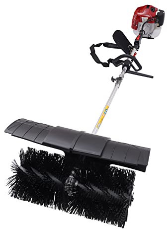 ERSINIAN Handheld Petrol Broom Push Sweeper for Lawn, Leaves, Artificial Grass, Gravel, Cleaning.