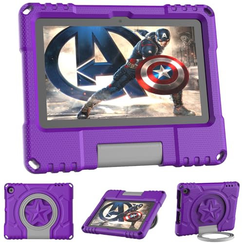 Mansiruyi Case for 7Tablets,Unsuitable for iPad Lenovo 7 inch Tablets (Only 2022 Released Models,12th Generation), Lightweight Shockproof Kids-friendly Case with Handle Stand for 7in Tablets -Purple