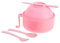 MAGICLULU Cocinero de Ramen de Microondas con Bol de Plástico para Noodles Instantáneos para Ensaladas Accesorio para Dormitorio para Microondas Color Rosa