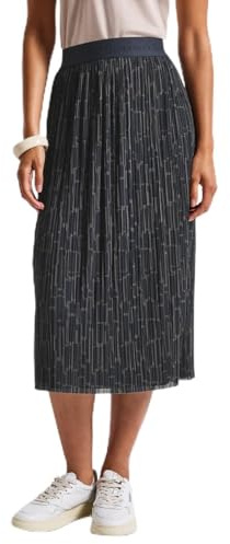 Damen Mesh Plissée Rock mit Print