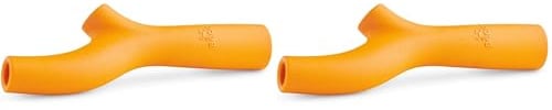 Beco Hundespielzeug - Naturkautschuk Super Stick, Apportierspielzeug Kauspielzeug für Hunde - Orange (Packung mit 2)