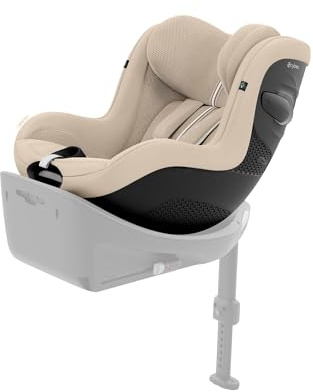 CYBEX Gold Kinder-Autositz Sirona G3 Plus, Ohne Base, Almond Beige | Ohne Base, ab ca. 3 Monaten bis 4 Jahre, max. 19 kg, 61 - 105 cm, 360-Grad-Drehmechanismus, integrierter Seitenaufprallschutz
