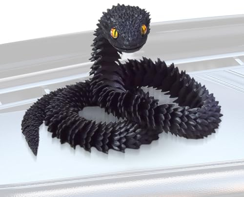 Animaux Articulés – 3D Articulated Snake Figurine, 75 Cm Flexible Segment Design, Detailed Animal Model Craft, Durable Decorative Sculpture Piece, Smooth Movable Joints Structure | Desk Decoration Col