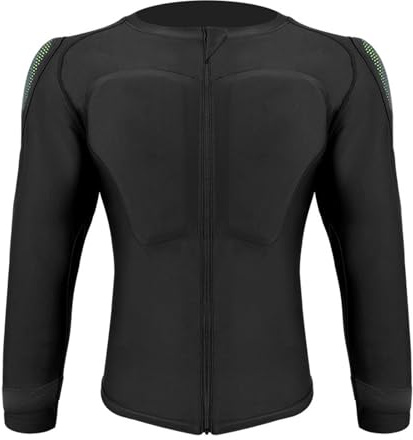 Baxnore Gepanzertes Motorrad-Hemd aus PU, stoßdämpfend, atmungsaktiv, für Rücken, Schulter, Brust, Ellenbogen, gepolstertes Hemd für Snowboard, Ski, Radfahren (XXL)