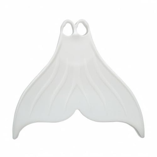 Qianly Monopalme Sirène Hydrodynamique Monopalme Sirène Confortable Palme Unique en Caoutchouc pour Piscine , Blanc , L