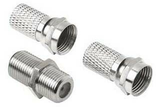 Hama SAT-Adapter-Set 2 x F-Stecker und Adapter F-Kupplung/F-Kupplung