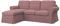 Soferia Kompatible Ersatzbezug fur EKTORP 2er-Sofa mit Recamiere, Stoff Naturel Coral (FLECKENBESTÄNDIG), Orange