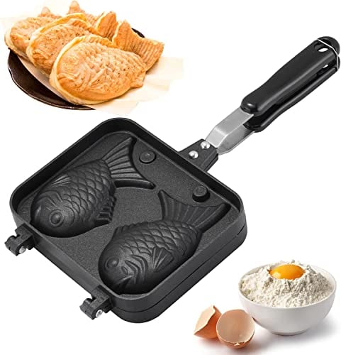 Gofrera, Fabricante de la galleta antiadherente hornada de la torta de la cacerola de la hornada de la aleación de aluminio con el molde de la forma de los pescados de 2 caras