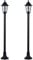 MiniSun | Traditional Victorian Style 1.2m Black Lamp Post Lights | Post Lights, Home Décor & Improvement Essential | Set of 2