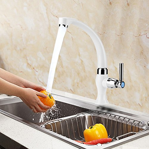 G1/2 ABS Kunststoff Wasserhahn einzelner Kaltwasser-Spültisch-Wasserhahn Küchenarmatur für Bad und Küche (gerader Griff)
