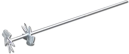 DEWEPRO® Scheibenrührer - Farbrührer mit Doppel-Sternkopf verzinkt, Farbmischer ø75x500mm, Rührquirl zum Verrühren von Farben und Flüssigkeiten