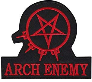 SigitasTrading Silber Heavy Metal Aufnäher Patch zum Aufbügeln Applique