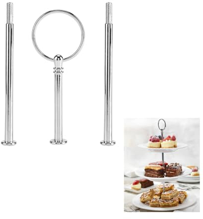 DEWIN Cake Stand Fittings 3 Tier Stand Holder for Fruit Tray Tier Cake Stand Fittings for Birthday Party Anniversary Daily Use