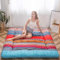 Maxyoyo Bohemian Retro Bodenmatratze, Vintage, blumige japanische Futonmatratze, aufrollbare Tatami Bodenmatte, faltbares Bett, tragbare Campingmatratze, Isomatte, Bodenliege, Couch, Queen-Bettgröße