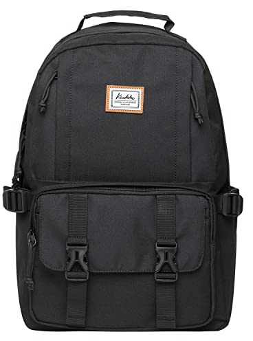 KAUKKO Schöner und durchdachter Rucksack mit 15 Zoll Laptop für Schule, Universität, 22 Liter, Schwarz Jnl-ks21-03, one size, Tagesrucksack