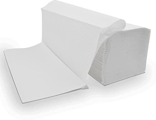 Defacto Papierhandtücher Handtuchpapier, extra weiche 4000 Stück Zick-Zack 25x23 cm Falthandtücher, Handtücher für Spender 2-Lagig, Weiß