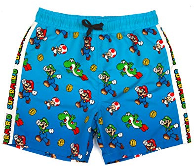 Super Mario Swim Shorts Jungen Luigi Kids Gamer Schwimmstämme Hosen