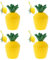 Hileyu Vasos de piña,4 Hawaiian Luau Vasos de,ASOS de plástico para Bebidas de piña con 4 Vasos de Bebida para Suministros de Fiesta temática de Playa